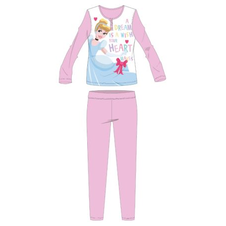 Disney Hercegnők hosszú vékony gyerek pizsama - Hamupipőke pamut jersey pizsama