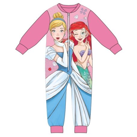 Disney Hercegnők egyberészes kezeslábas gyerek pizsama - interlock pamut pizsama - rózsaszín