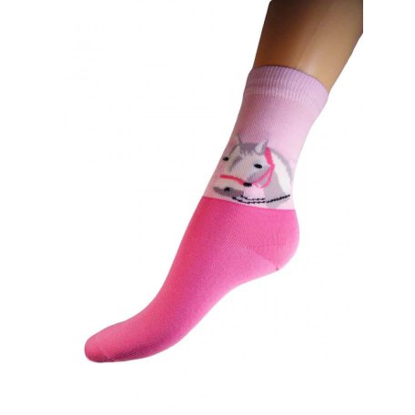 Rózsaszín lovas zokni