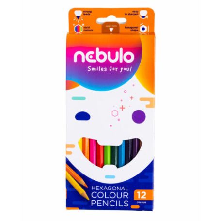 Nebulo Színes ceruza készlet, 12 színes 