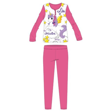 Unikornis hosszú vékony gyerek pizsama - pamut jersey pizsama